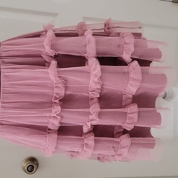 Trixxi Pink Velvet and Tulle Mini Dress - Picture 3 of 14